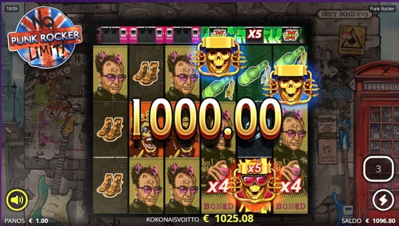 Punk Rocker Casino win picture by Botriz 4.8.2022 1025.08e 1025X Wheelz