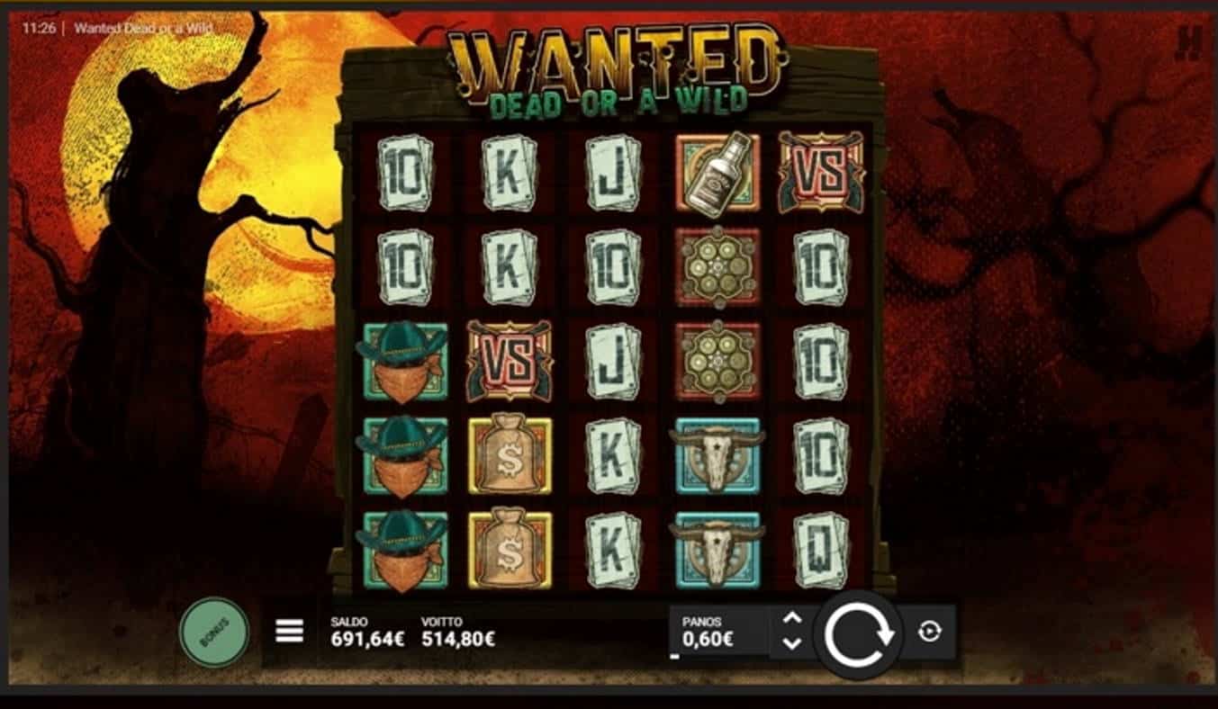 Wanted Dead or a Wild Casino win picture by FFaija 4.8.2022 514.80e 858X Betsafe