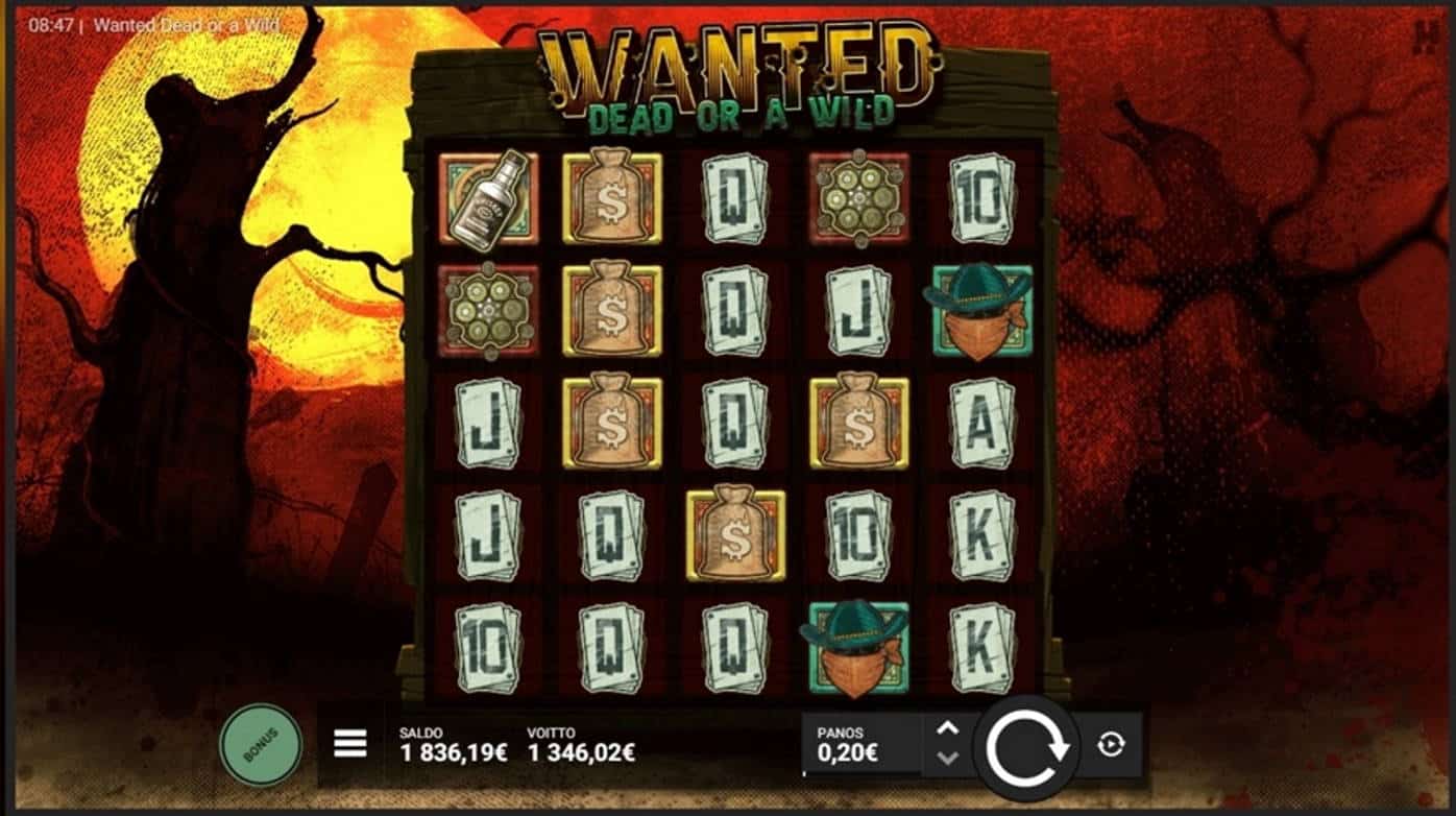 Wanted Dead or a Wild Casino win picture by FFaija 5.8.2022 1346.02e 6730X Betsafe