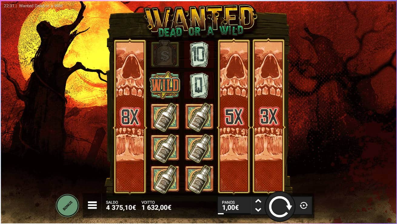 Wanted Dead or a Wild Casino win picture by Kari Grandi 3.8.2022 1632e 1632X
