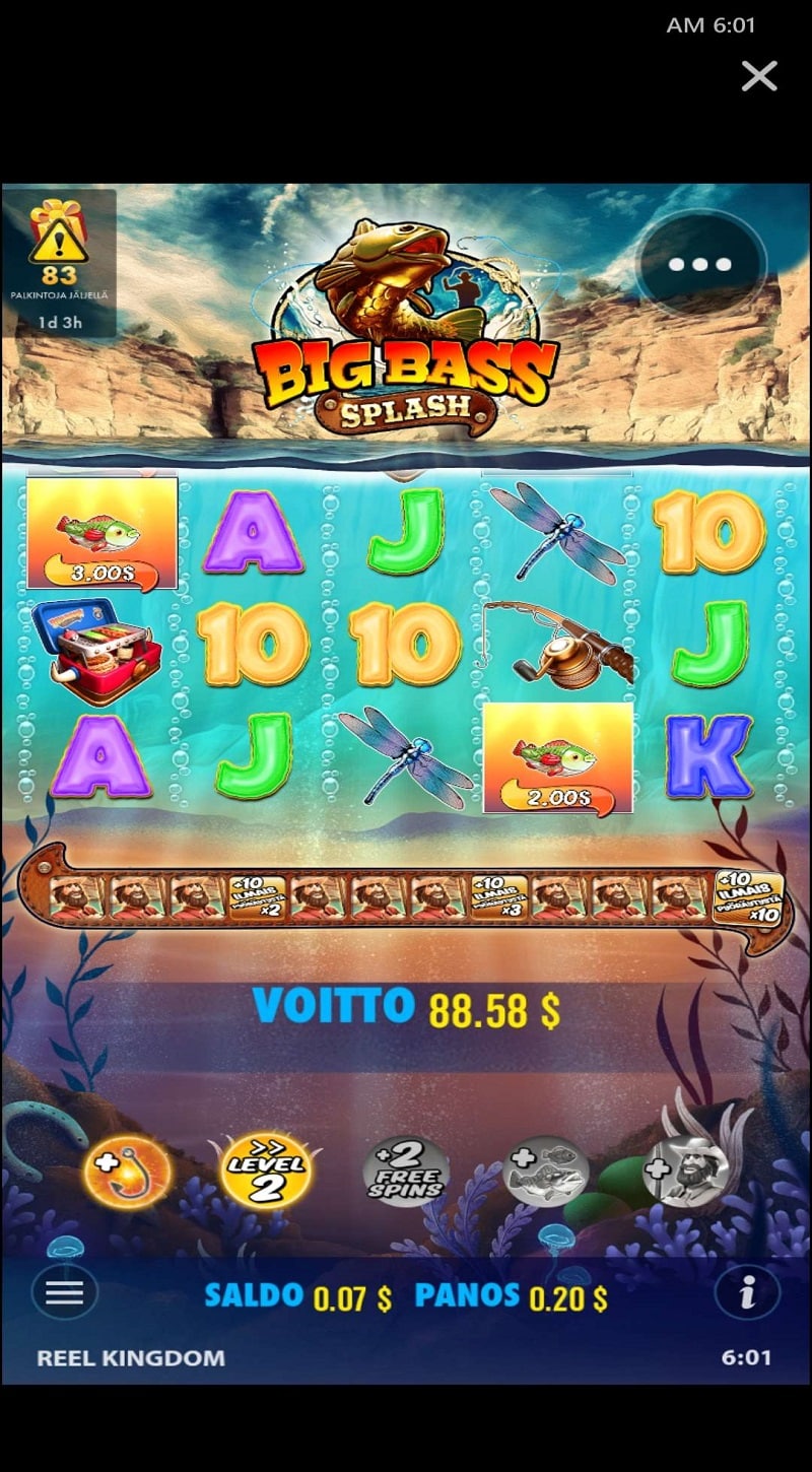 Big Bass Splash casino win picture by thomaslager 88.58$ 442.9x 1.11.2022