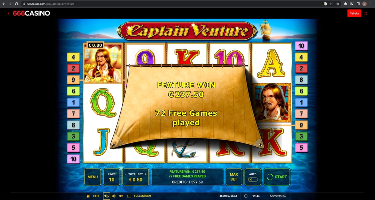 Captain Venture casino win picture by Jonkki 237.5€ 475x 11.11.2022 666casino