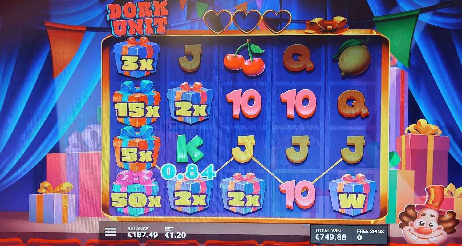 Dork Unit Casino win picture by Hurlumhej 845.52€ 704.6x 12.10.2022 Rizk