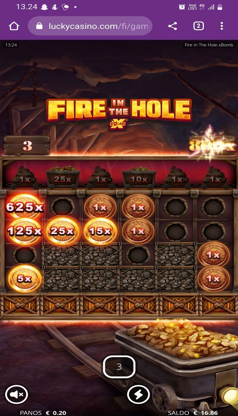 Fire in the Hole xBomb casino win picture by jounijuhani 160.2€ 801x 24.10.2022 Lucky Casino