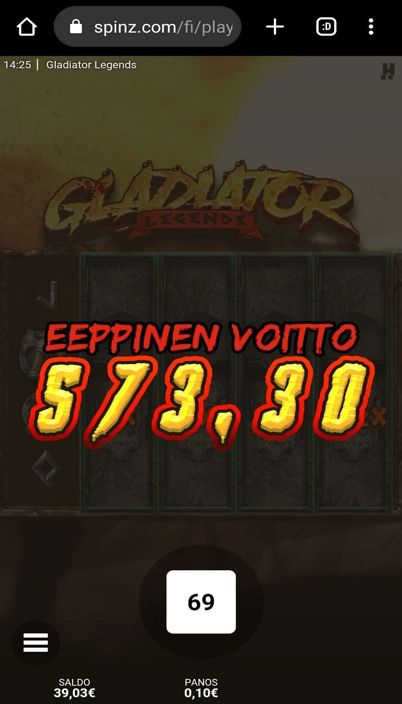 Gladiator Legends casino win picture by thomaslager 573.30€ 5733x 19.10.2022 Spinz
