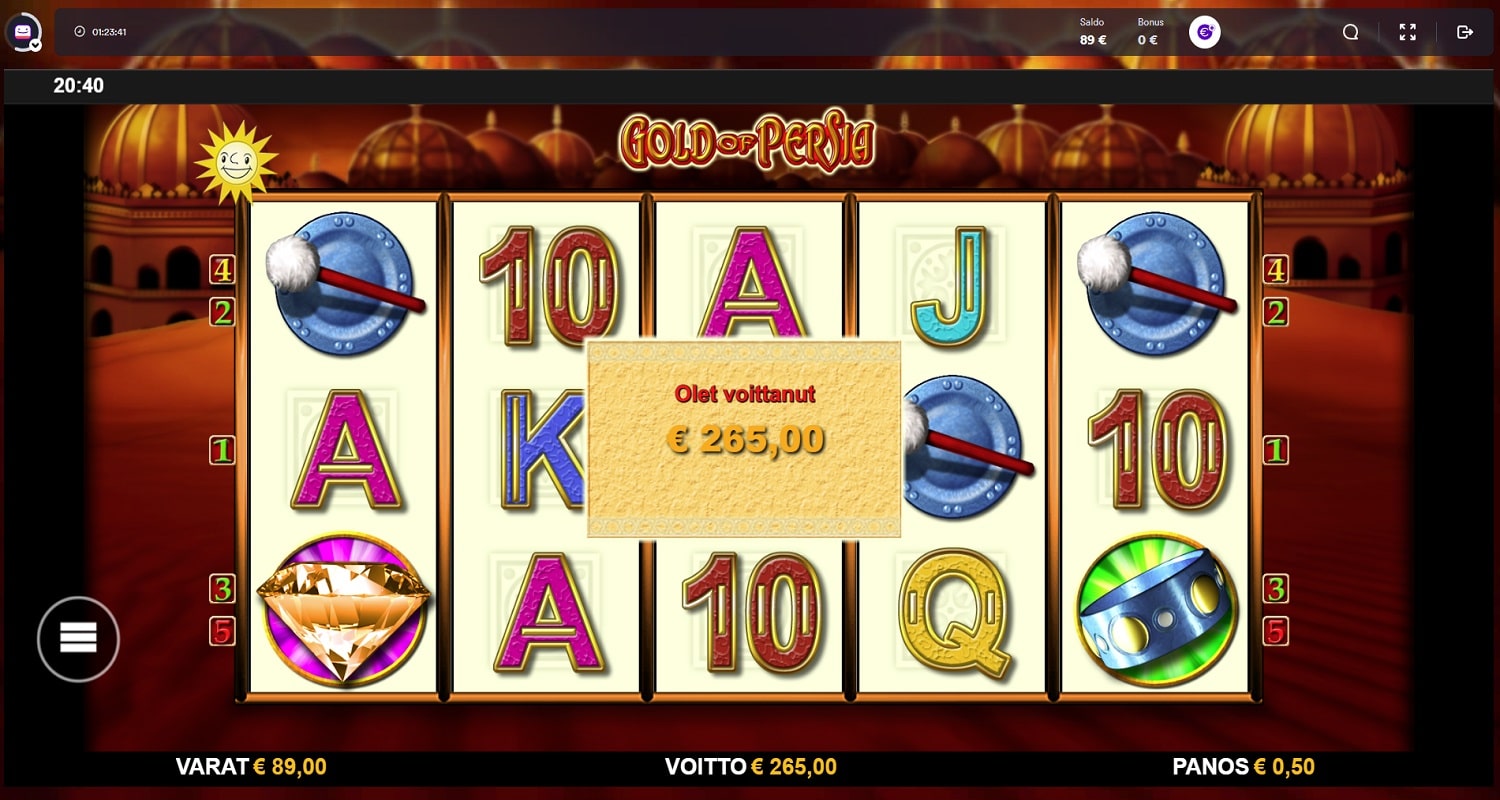 Gold of Persia Casino win picture by Banhamm 265€ 530x 1.10.2022