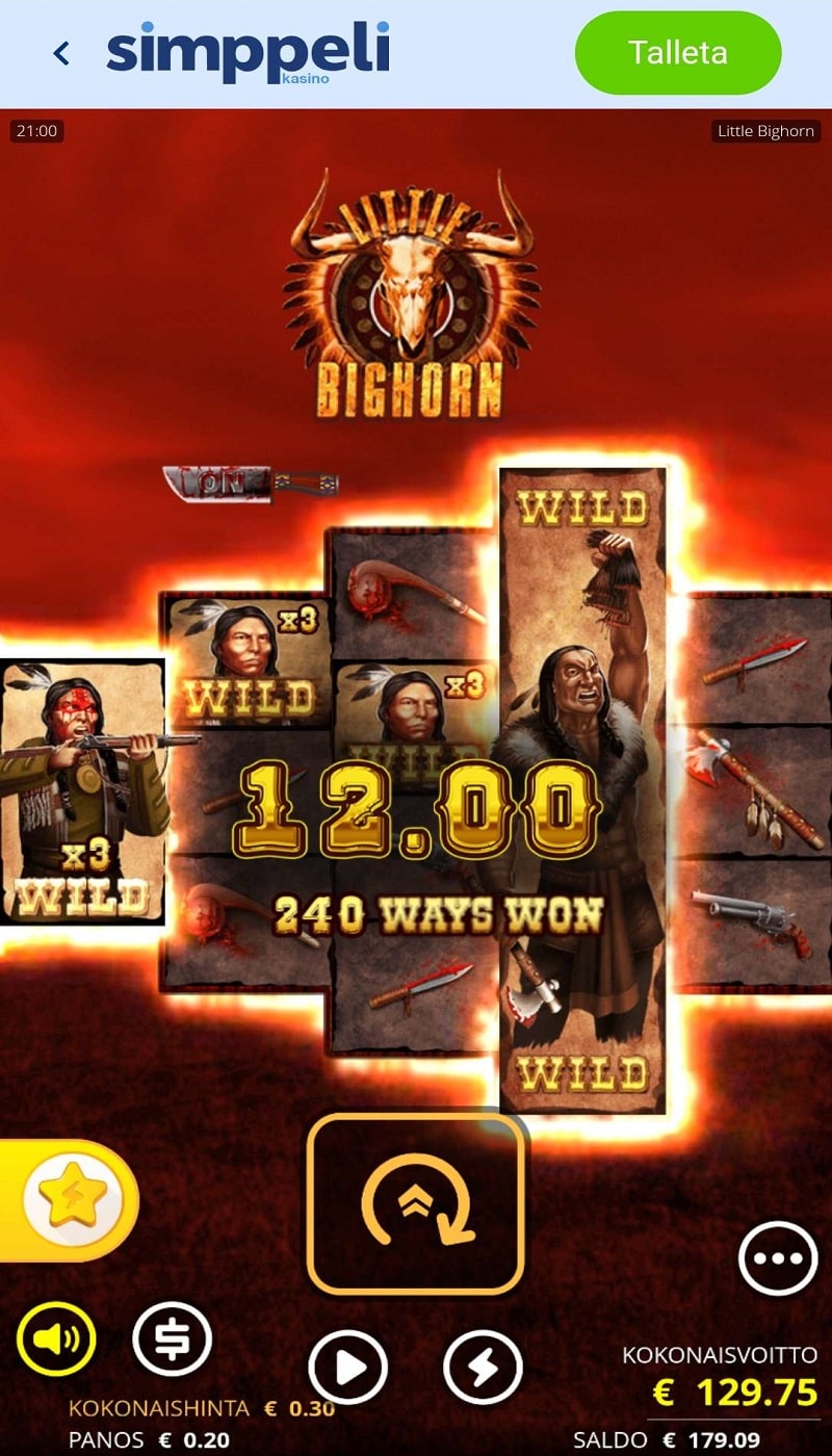 Little Bighorn casino win picture by Hakki87 129.75€ 648.8x 13.10.2022 Simppeli