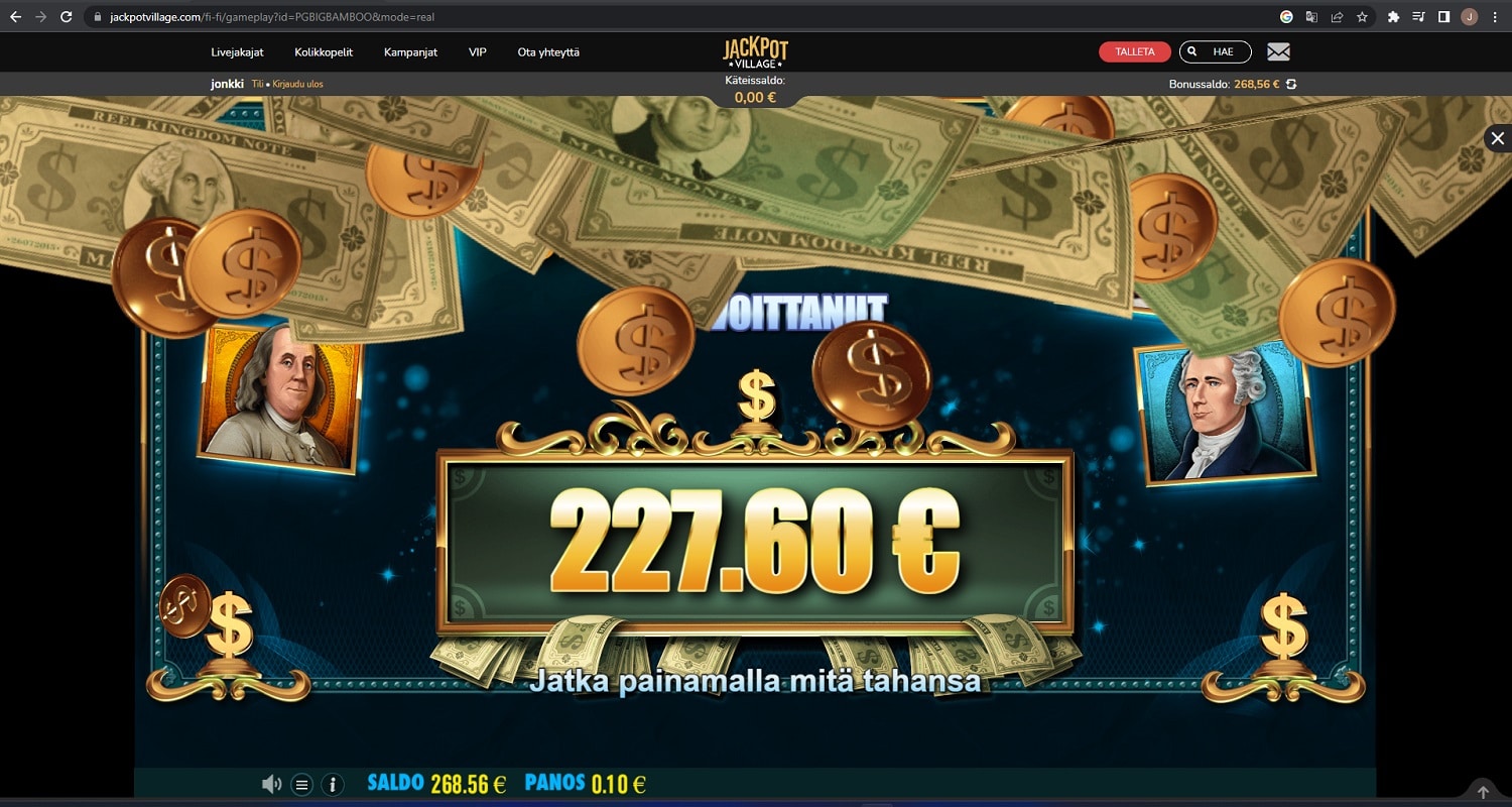 Magic Money Maze casino win picture by Jonkki 226.7€ 2267x 2.11.2022 Jackpot Village