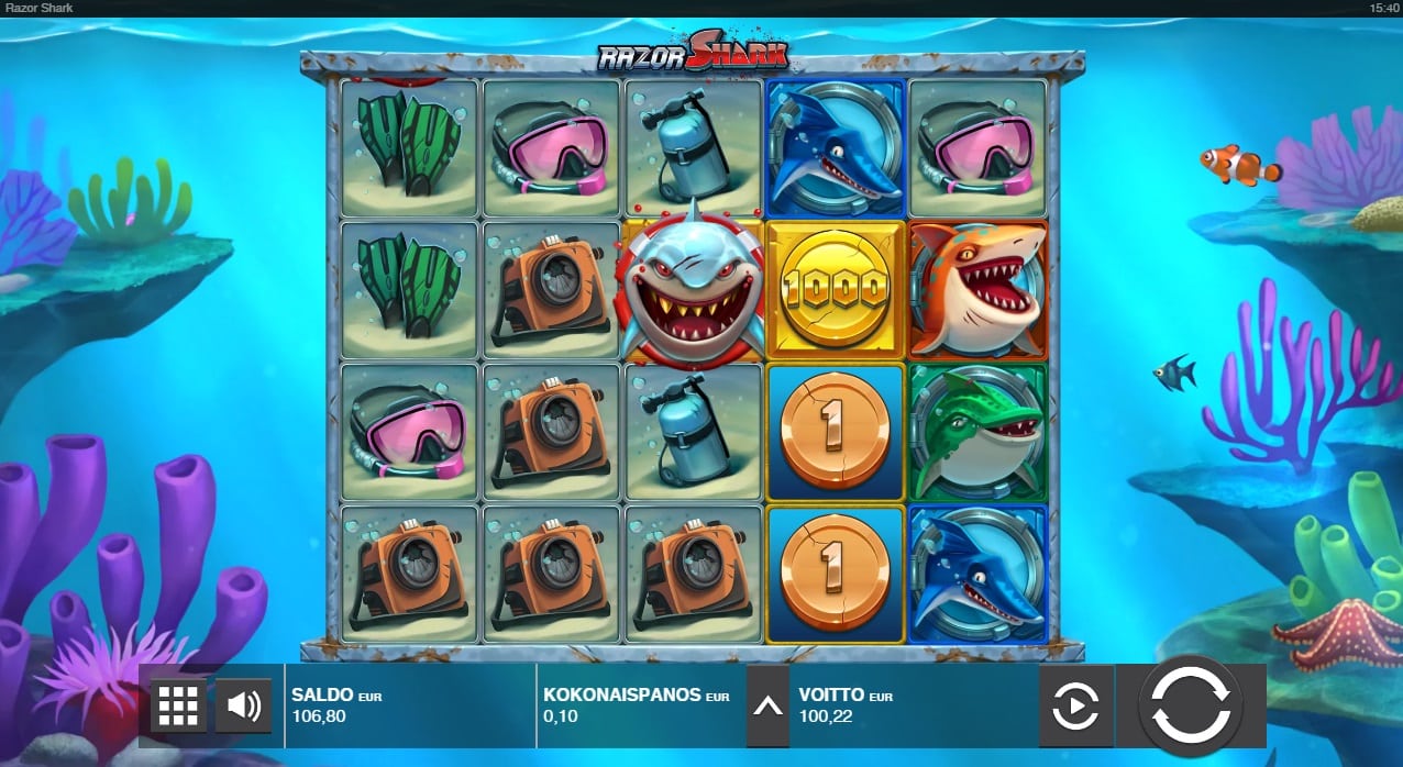 Razor Shark Casino win picture by samsonite 100.22€ 1002.2x 27.9.2022