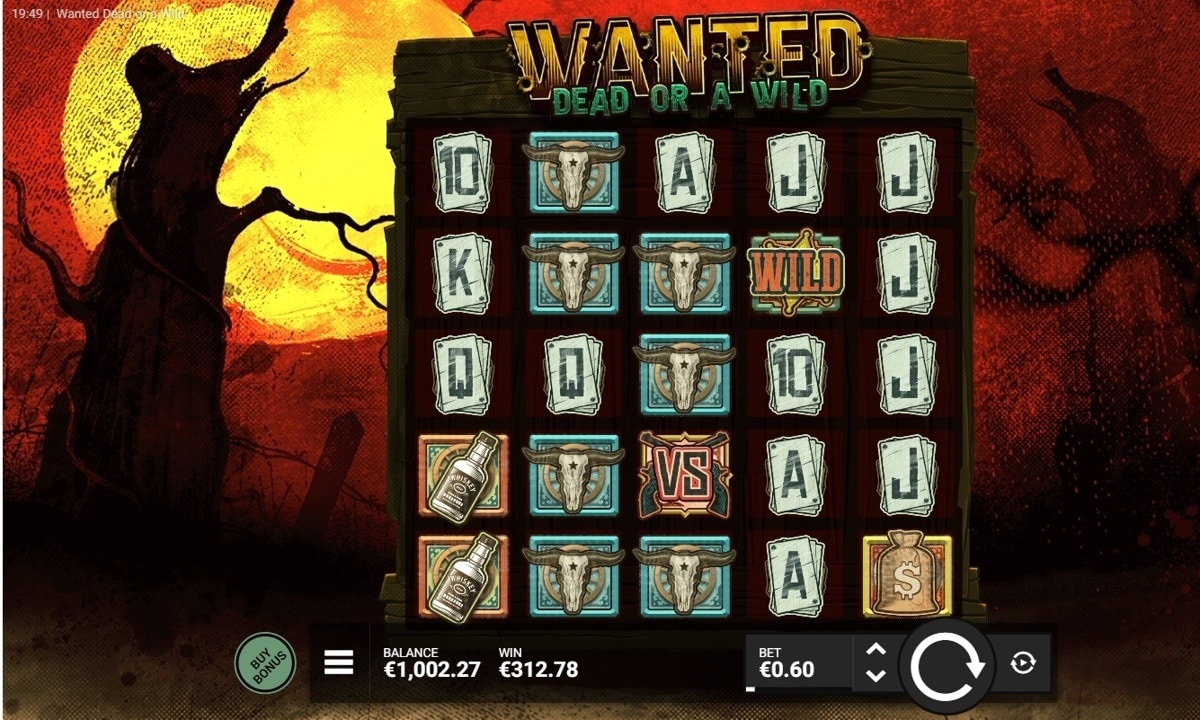 Wanted Dead or a Wild Casino win picture by Heiskanen 312.78€ 521.3x 28.10.2022