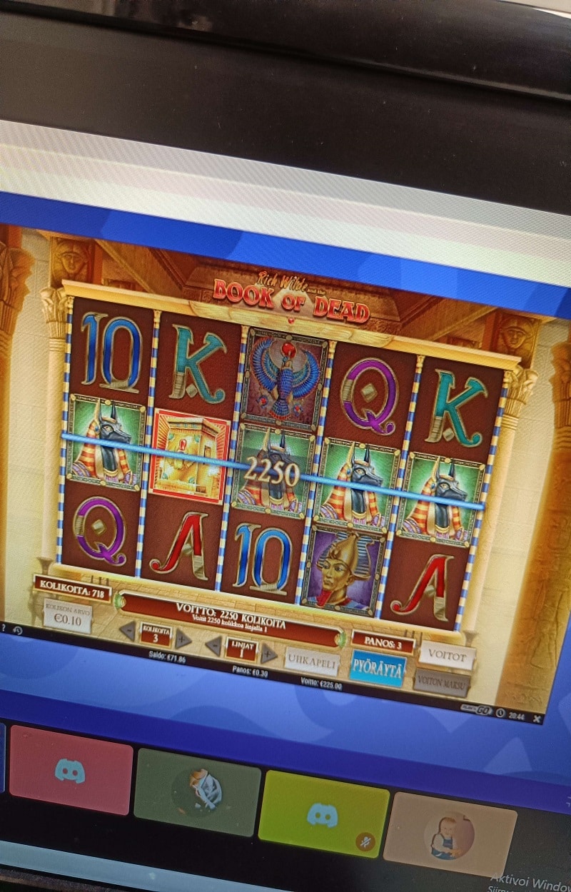 Book of Dead Casino win picture by jounijuhani 225€ 750x 11.2.2023