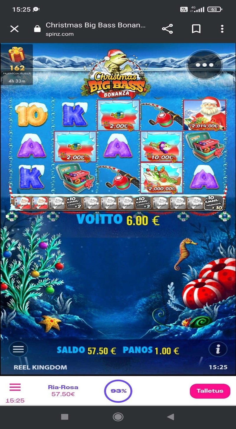 Christmas Big Bass Bonanza Casino win picture by Vloek 2014€ 2014x 3.1.2023 Spinz