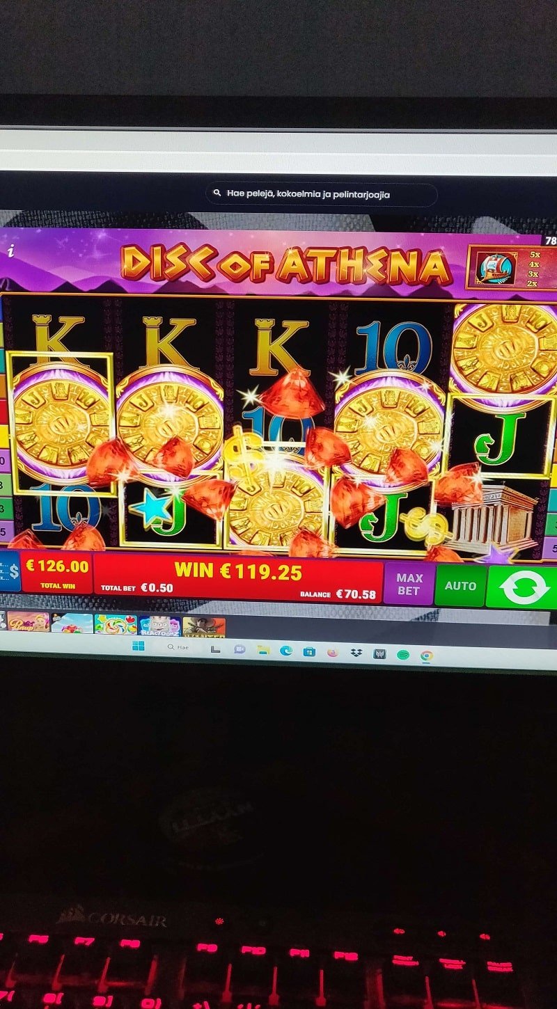Disc of Athena Casino win picture by Jantta 126€ 252x 14.1.2023