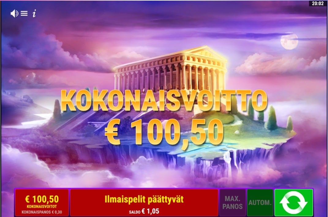 Disc of Athena Casino win picture by Kari Grandi 100.50€ 335x 1.1.2023