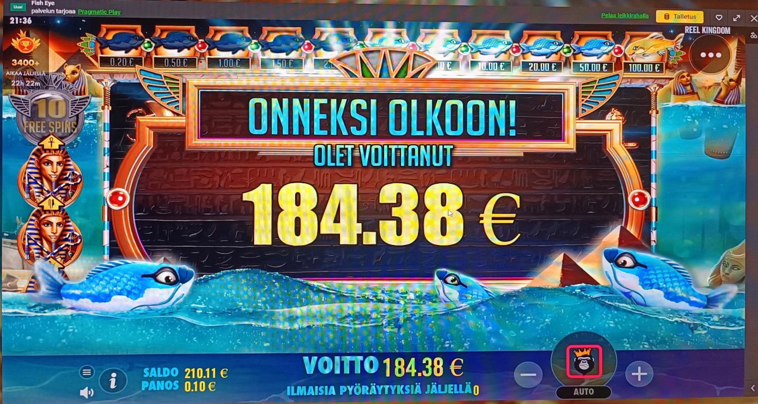 Fish Eye Casino win picture by Screwiii 184.38€ 1843.8x 28.2.2023 Casinohuone