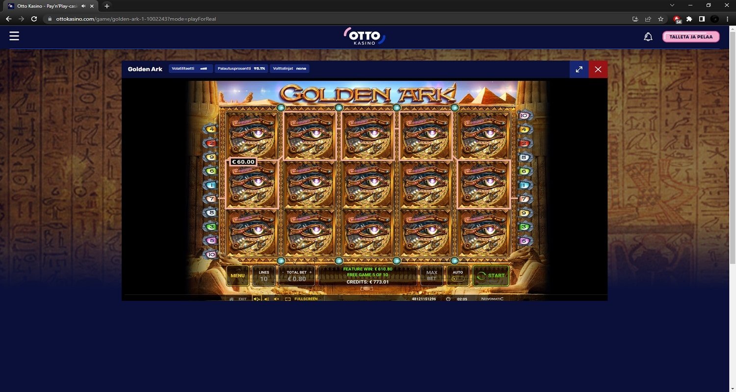 Golden Ark Casino win picture by PartyPantZ 610.8€ 763.5x 26.12.2022 Otto Kasino