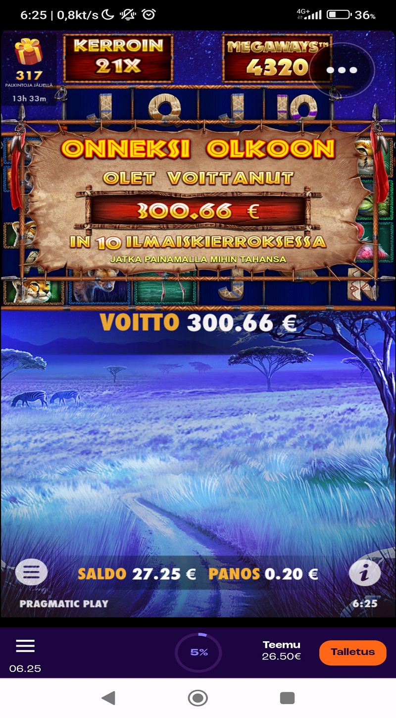 Great Rhino Megaways Casino win picture by holkkipolovi 300.66€ 1503.3x 3.3.2023 Wheelz