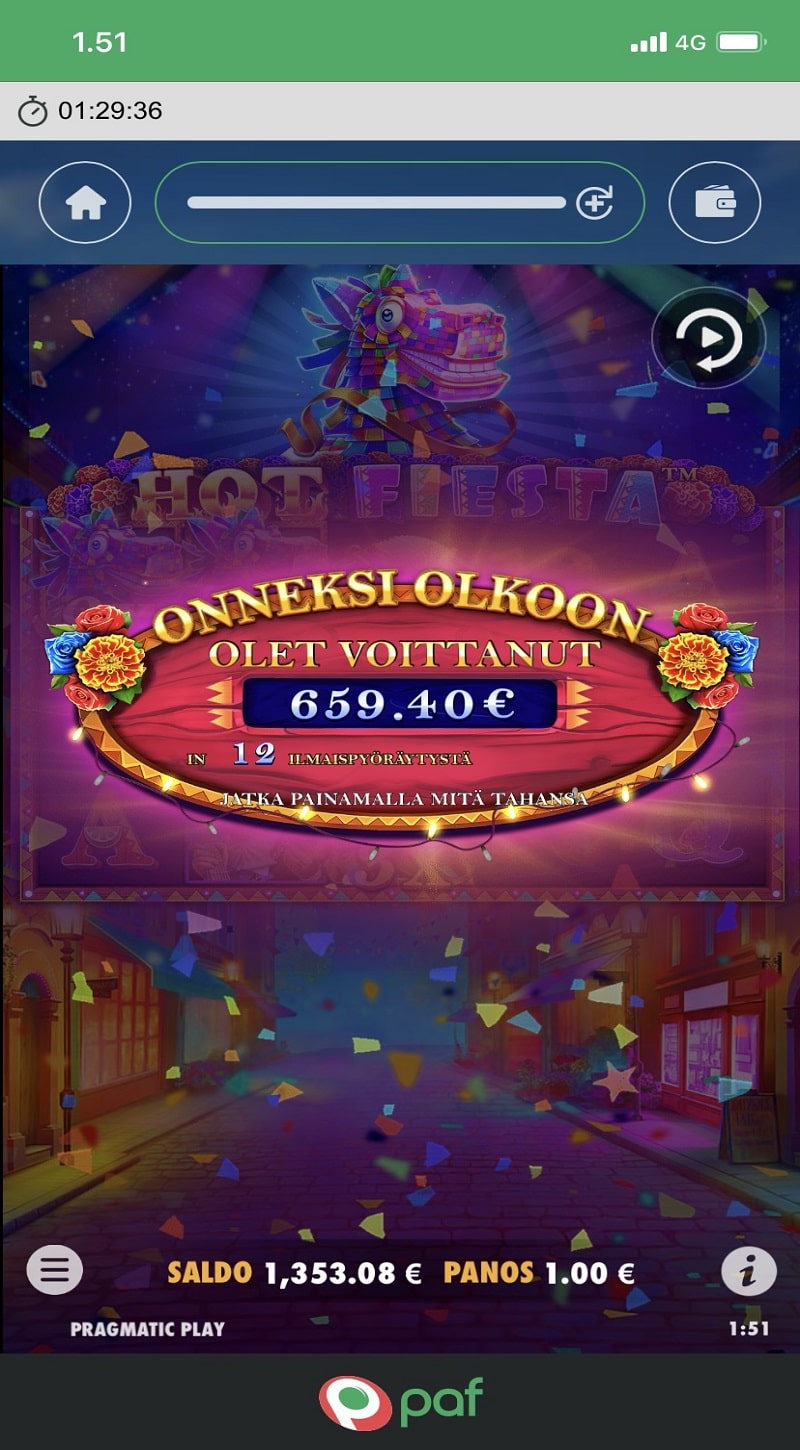 Hot Fiesta Casino win picture by KirvesMies 659.4€ 659.4x 16.12.2022 Paf