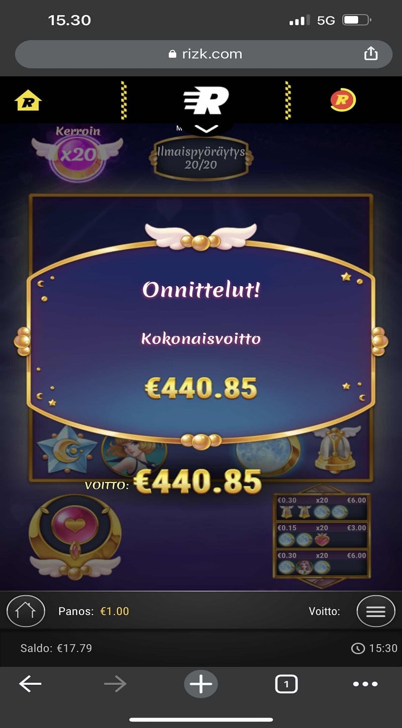 Moon Princess Casino win picture by Tofilele 440.85€ 440.85x 2.2.2023 Rizk