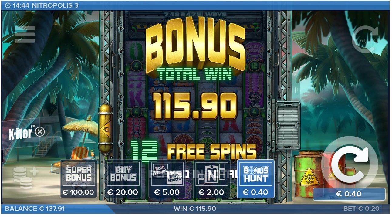 Nitropolis 3 Casino win picture by samsonite 115.90€ 289.75x 2.1.2023