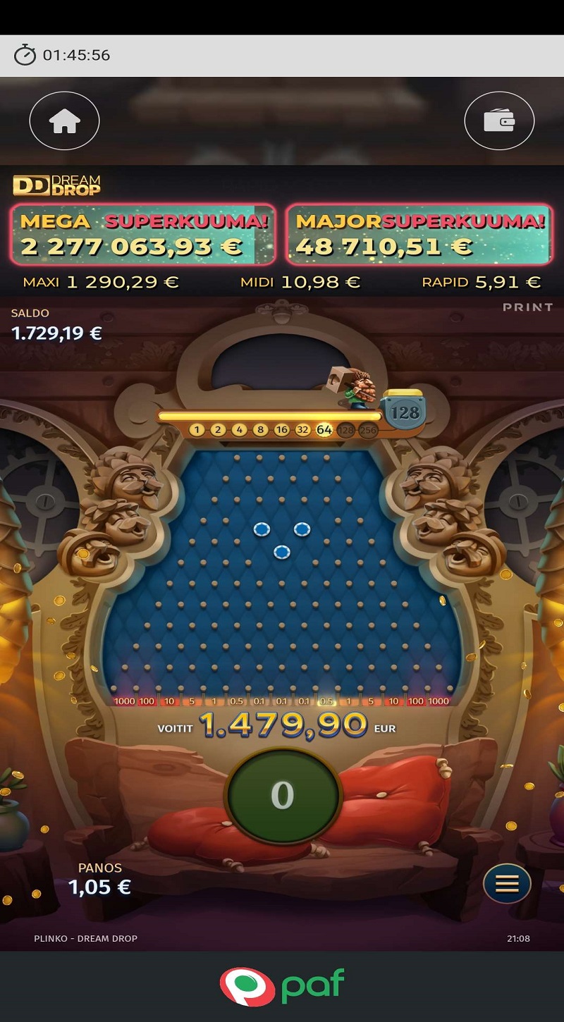 Plinko Dream Drop Casino win picture by quar91 1479.9€ 1409.4x 21.2.2023 Paf