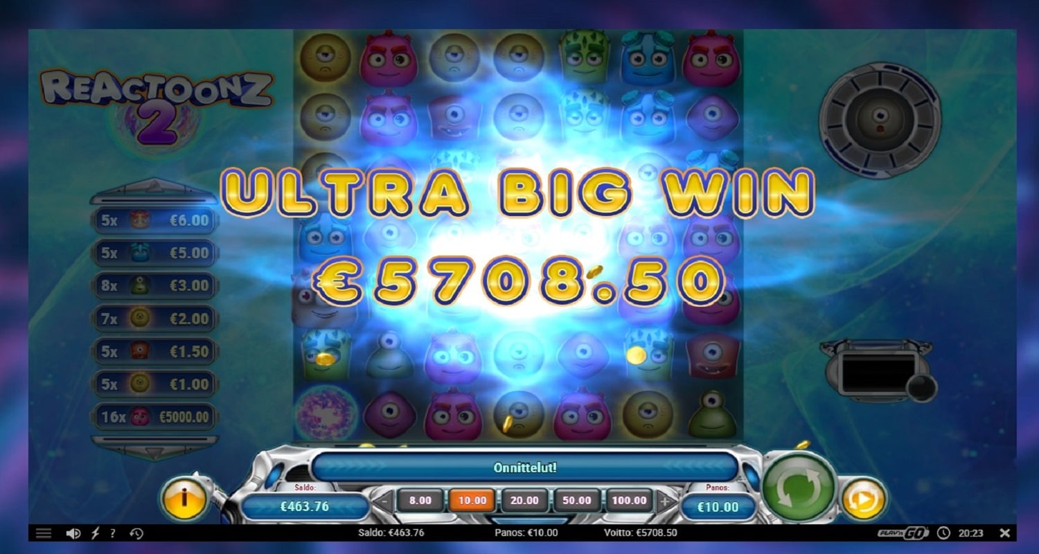 Reactoonz 2 Casino win picture by kalmakoura666 5708.5€ 570.85x 24.3.2023