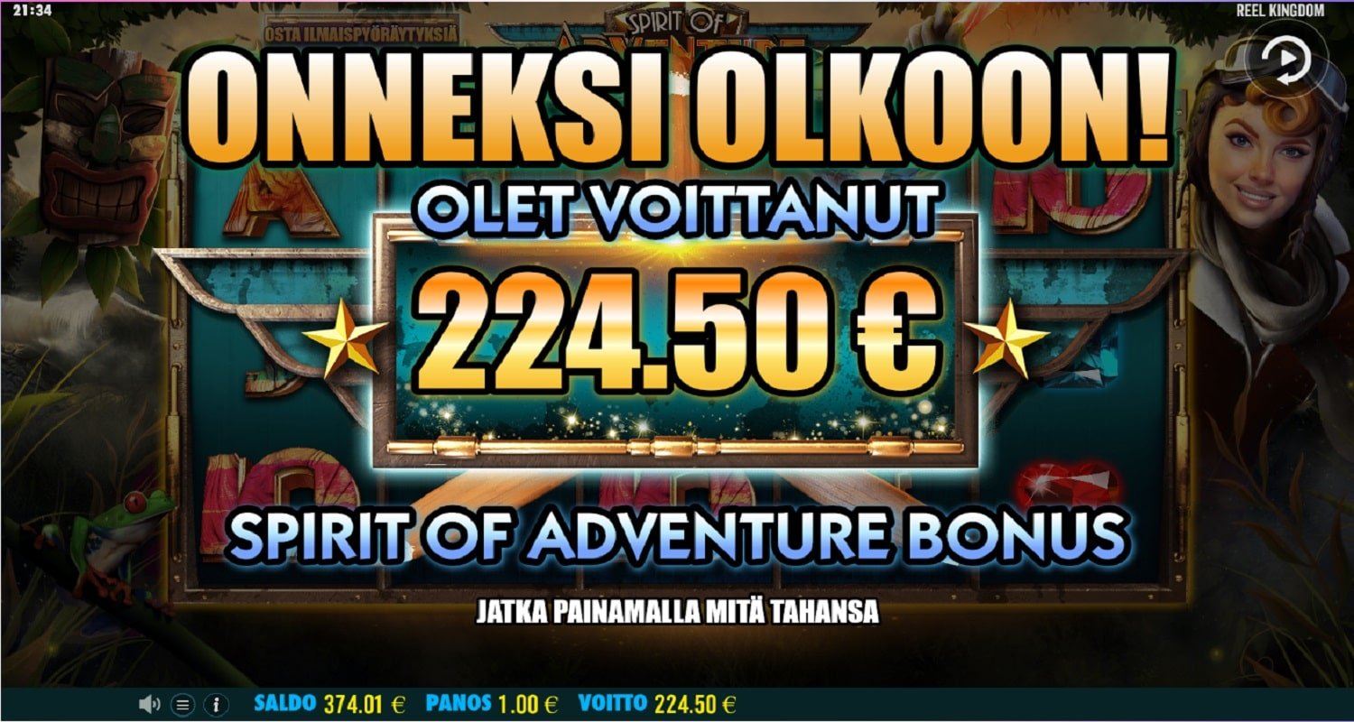 Spirit of Adventures Casino win picture by Kari Grandi 224.5€ 224.5x 24.1.2023