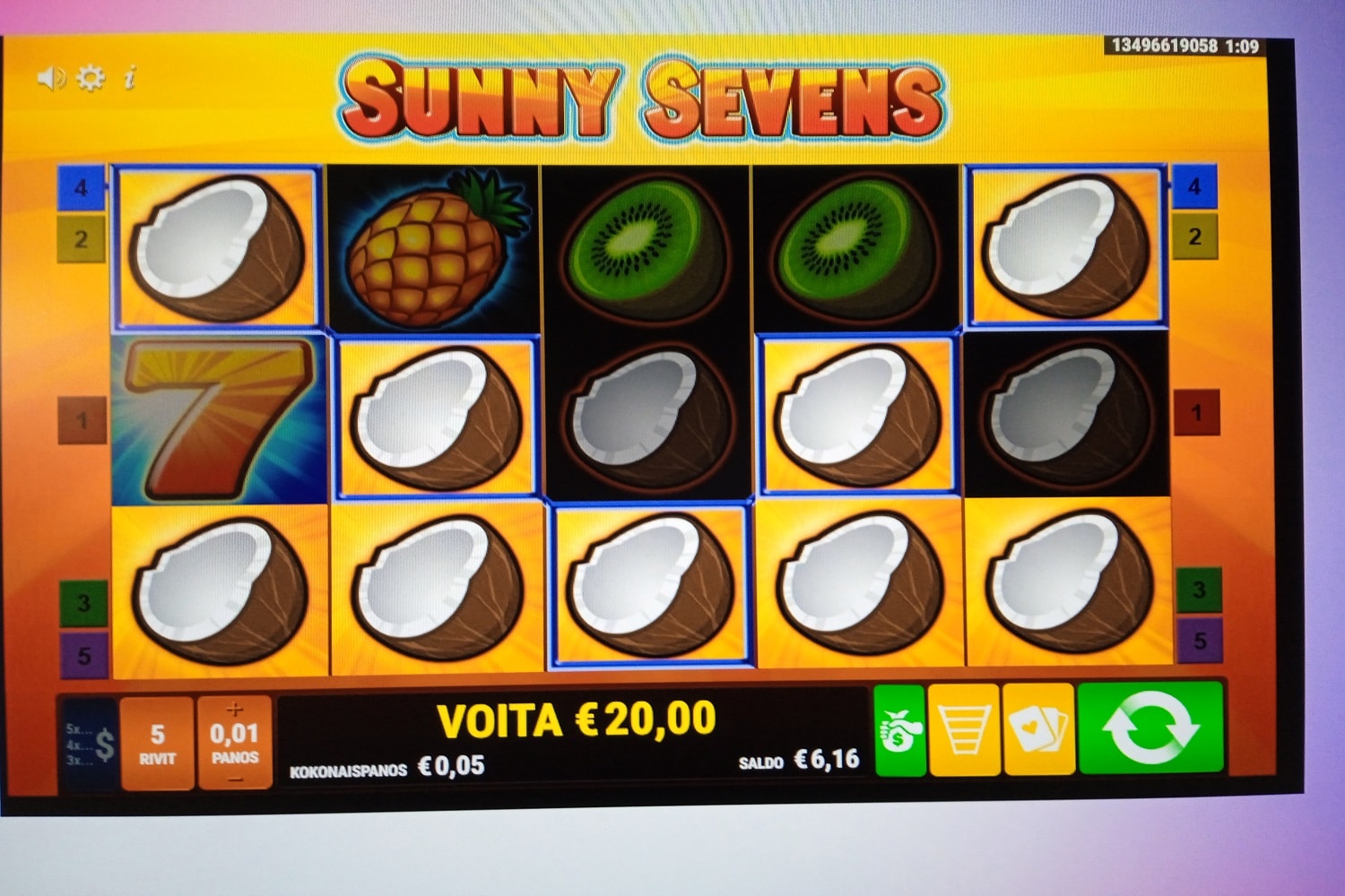 Sunny Sevens Casino win picture by Houdinos 20.00€ 400x 29.11.2022