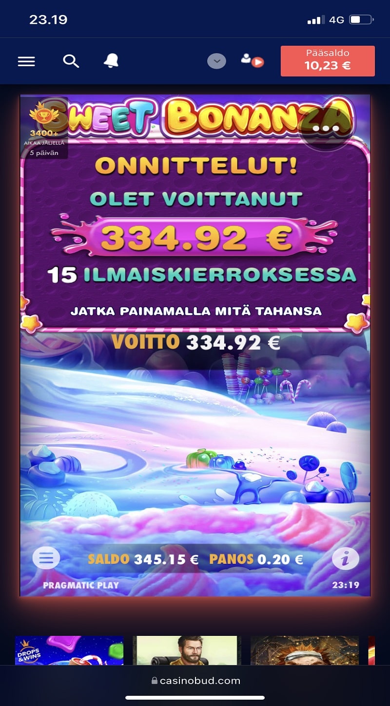 Sweet Bonanza Casino win picture by Tukeh 334.92€ 1674.6x 16.2.2023 Casinobud
