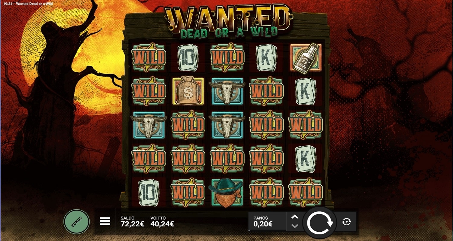 Wanted Dead or a Wild Casino win picture by Dingo 40.24€ 201.2x 25.12.2022