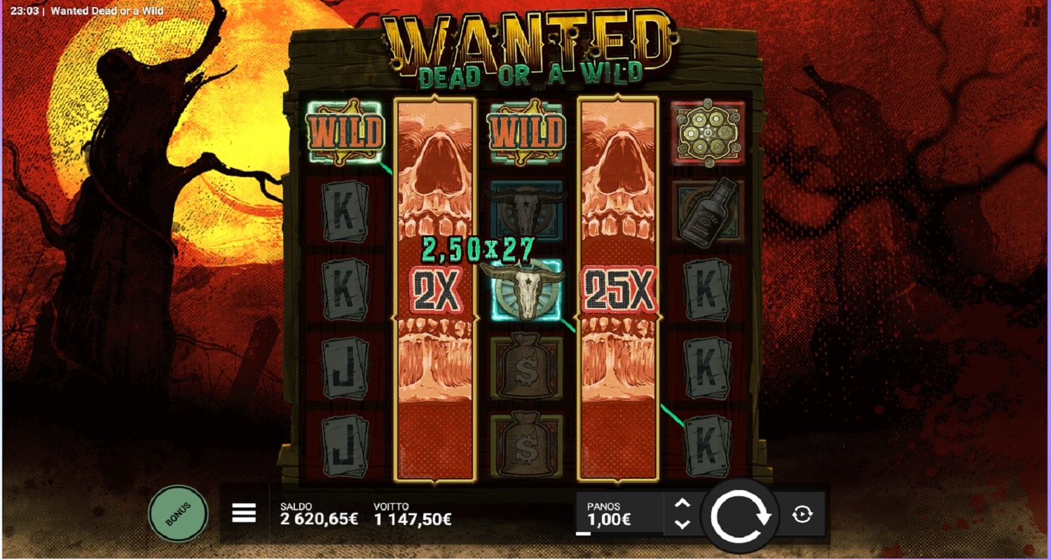 Wanted Dead or a Wild Casino win picture by Kari Grandi 1147.5€ 1147.5 26.1.2023