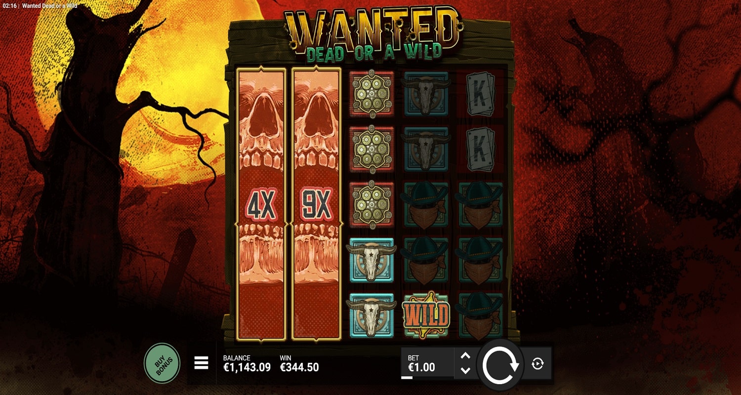 Wanted Dead or a Wild Casino win picture by Kari Grandi 344.5€ 344.5x 3.1.2023