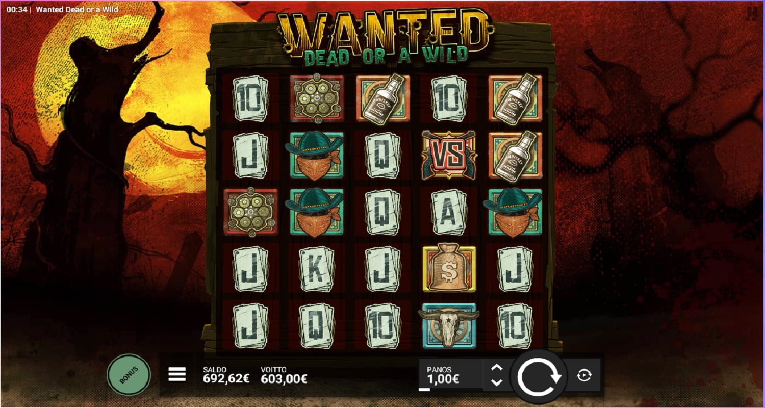 Wanted Dead or a Wild Casino win picture by Kari Grandi 603€ 603x 1.2.2023