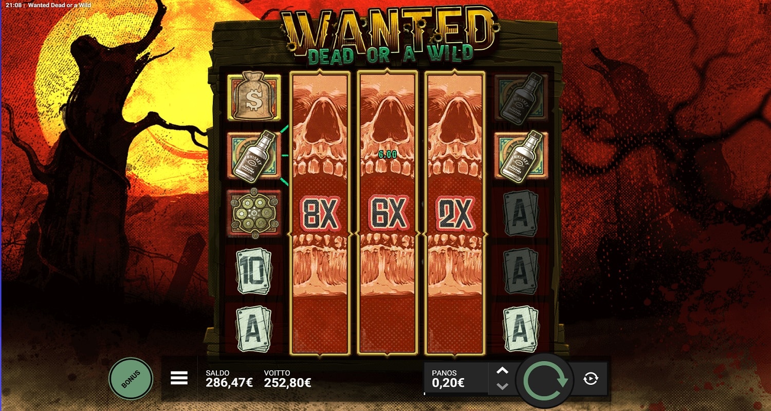 Wanted Dead or a Wild Casino win picture by Kopiovastaava 252.80€ 1264x 25.11.2022