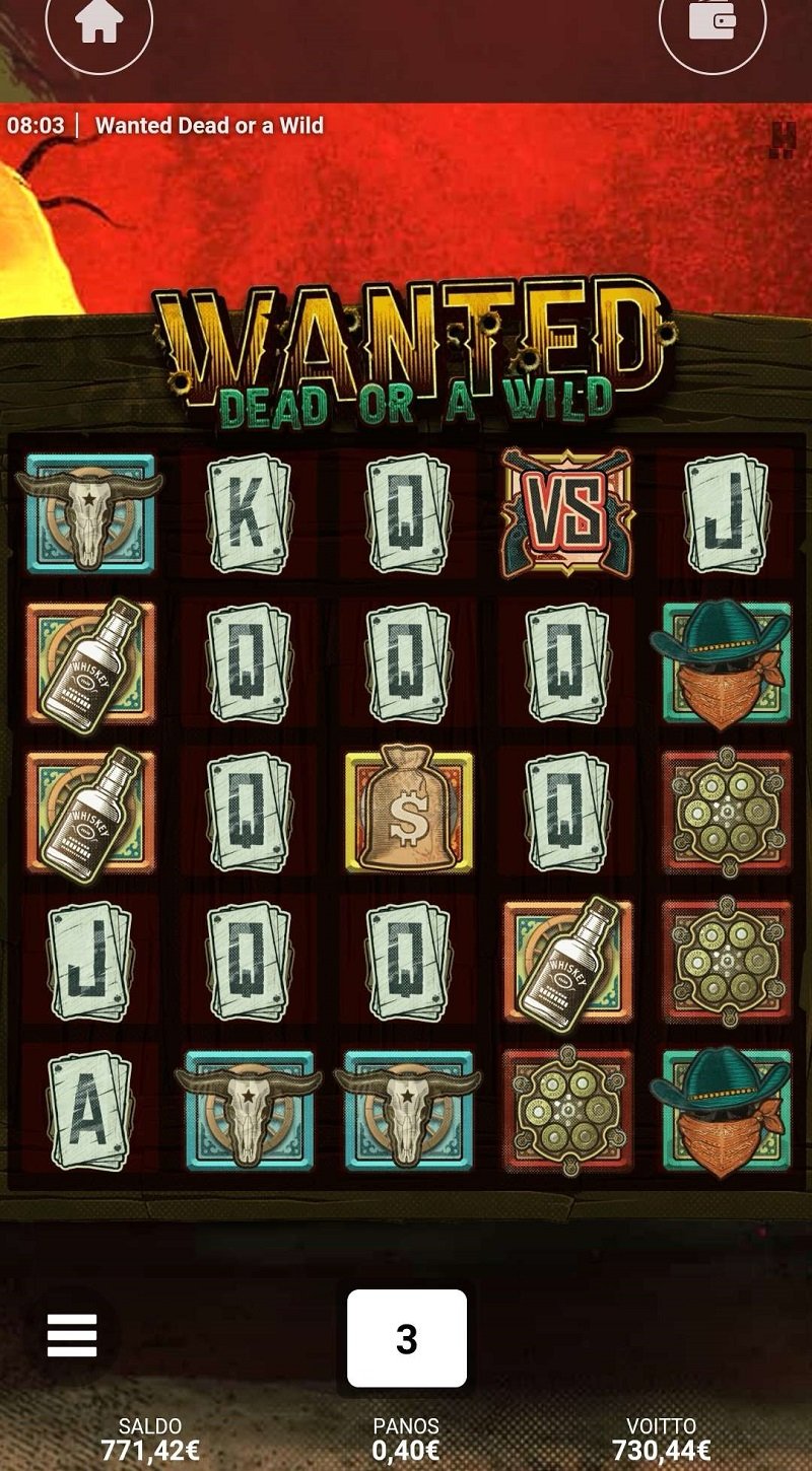Wanted Dead or a Wild Casino win picture by Milla H 730.44€ 1826.1x 7.3.2023