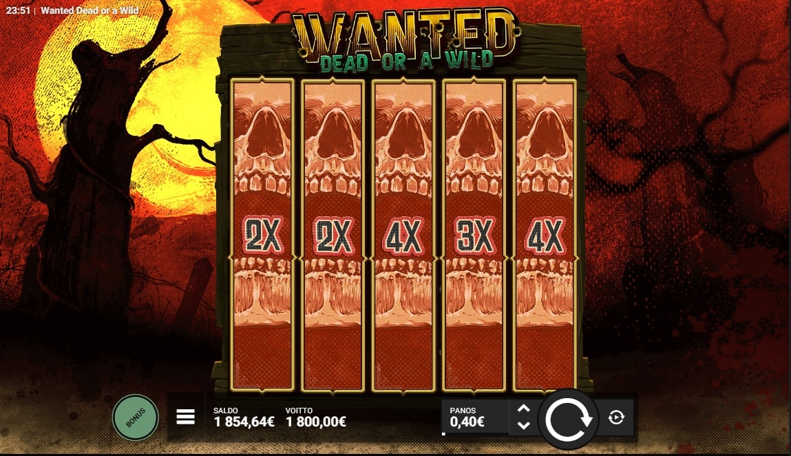 Wanted Dead or a Wild Casino win picture by Screwii 1800€ 4500x 3.1.2023