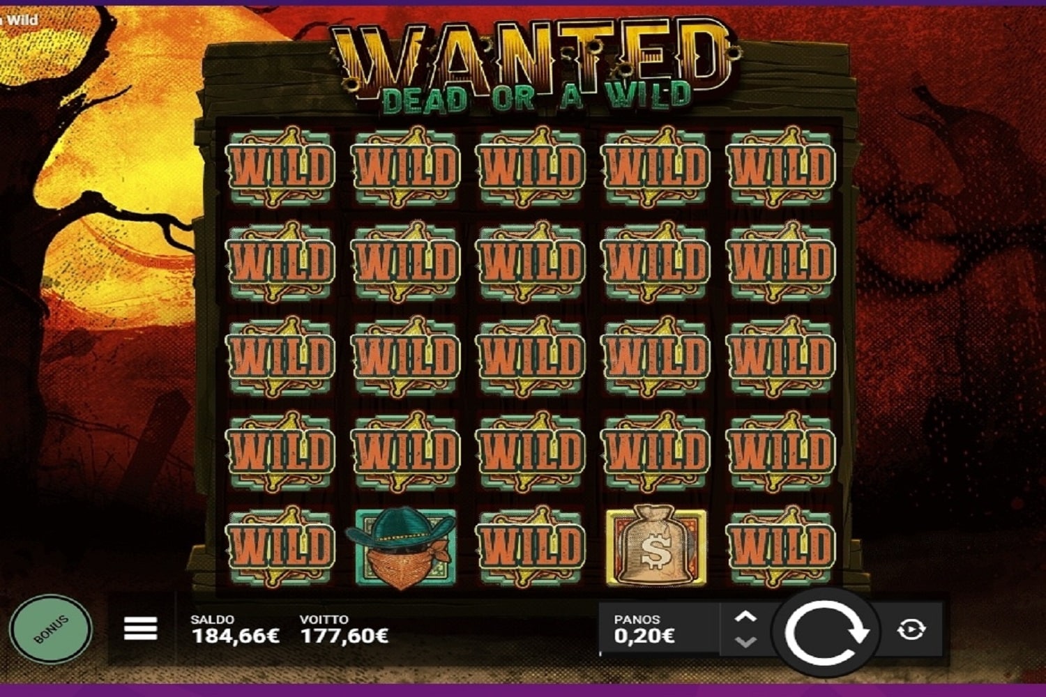 Wanted Dead or a Wild Casino win picture by helinaraider 177.60€ 888x 5.12.2022
