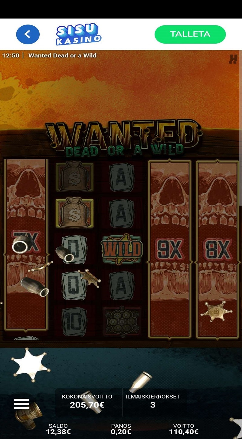 Wanted Dead or a Wild Casino win picture by peetro84 205.70€ 1028.5x 26.11.2022 Sisu Kasino