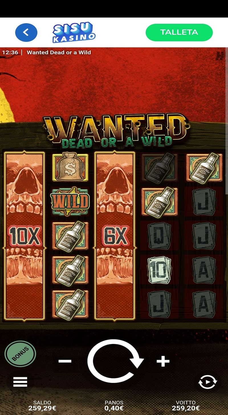 Wanted Dead or a Wild Casino win picture by peetro84 259.20€ 648x 26.11.2022 Sisu Kasino