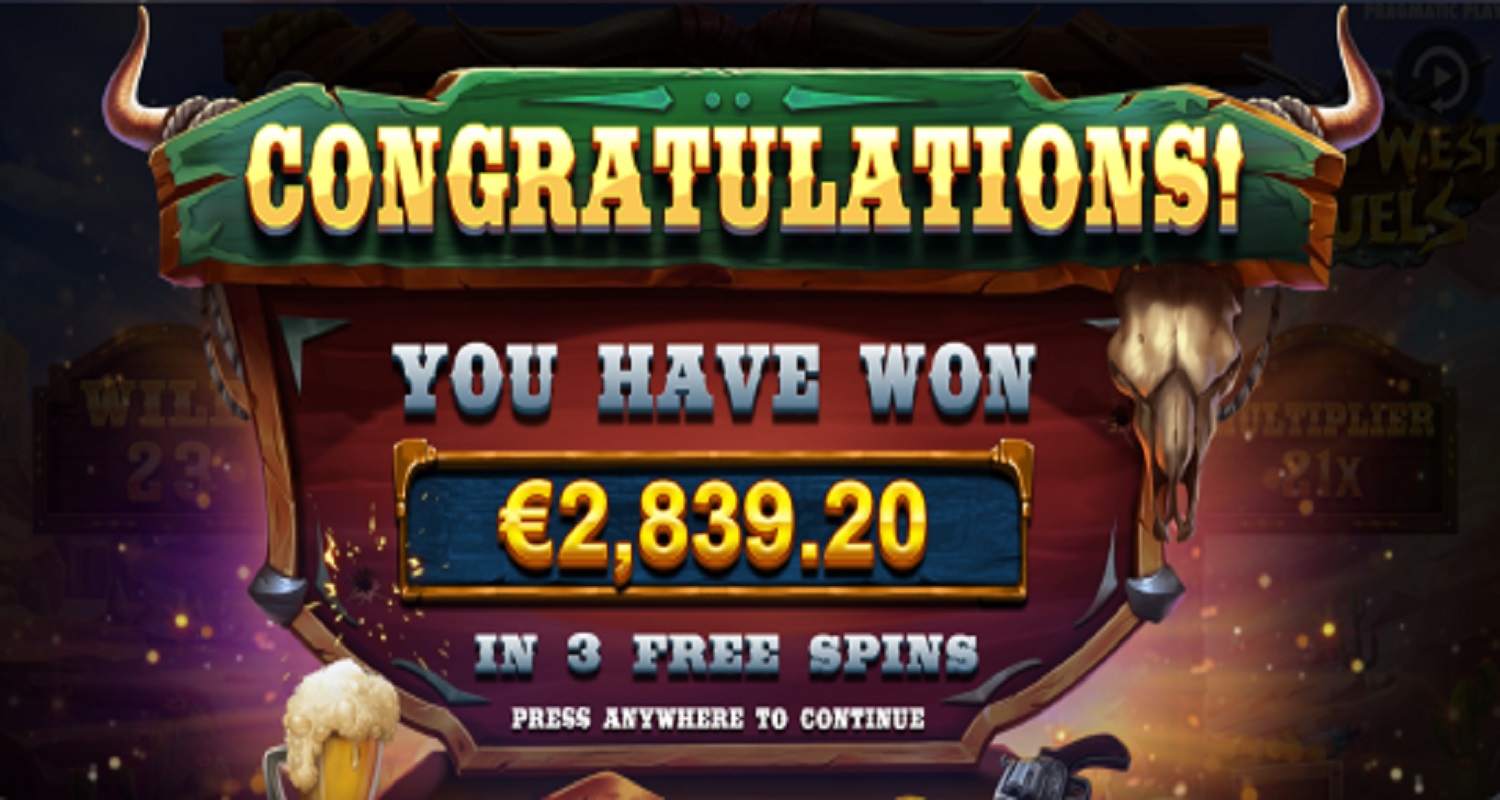 Wild West Duels Casino win picture by Kossuvissy 2839.2€ 14196x 3.3.2023