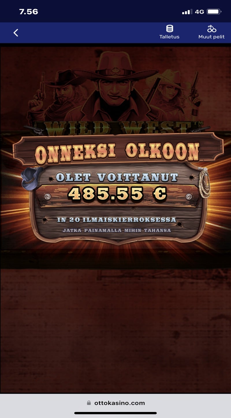 Wild West Gold Casino win picture by Toubi 485.55€ 809.25x 20.1.2023 Otto Kasino