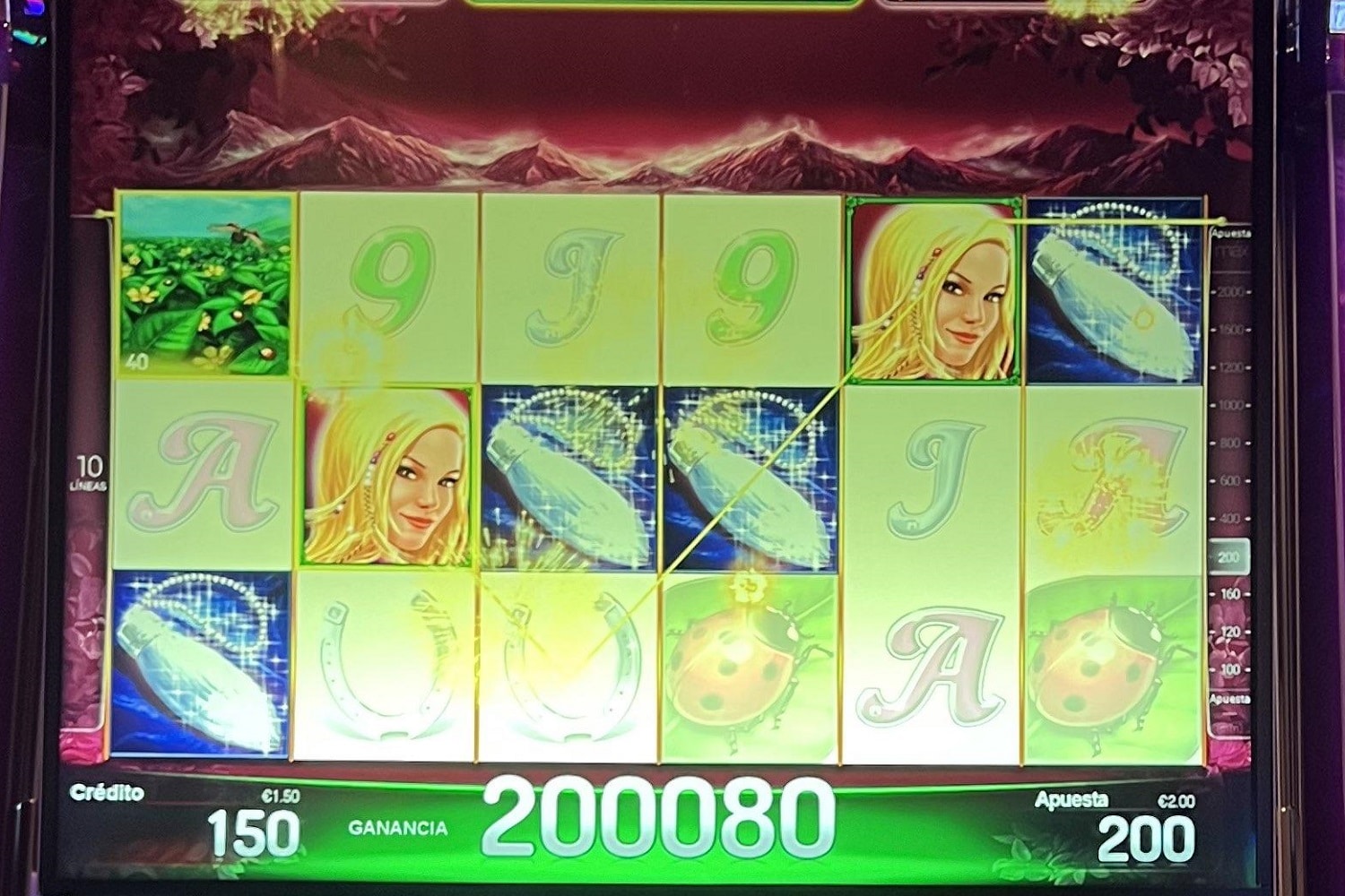 Lucky Lady's Charm 6 Casino win picture by jaakko11 2000.8€ 1000.4x 6.4.2023 Live Casino