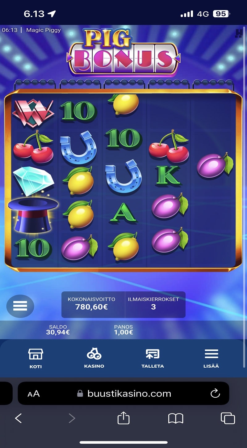 Magic Piggy Casino win picture by Corkkiii 780.60€ 780.6x 28.3.2023 Buusti
