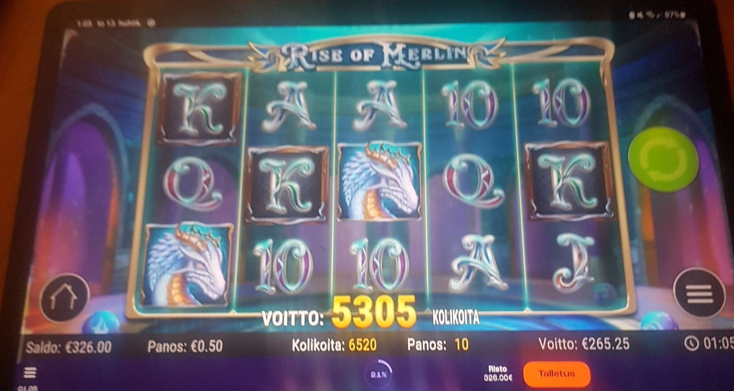 Rise of Merlin Casino win picture by hessu86 265.25€ 530.5x 13.4.2023 Wheelz