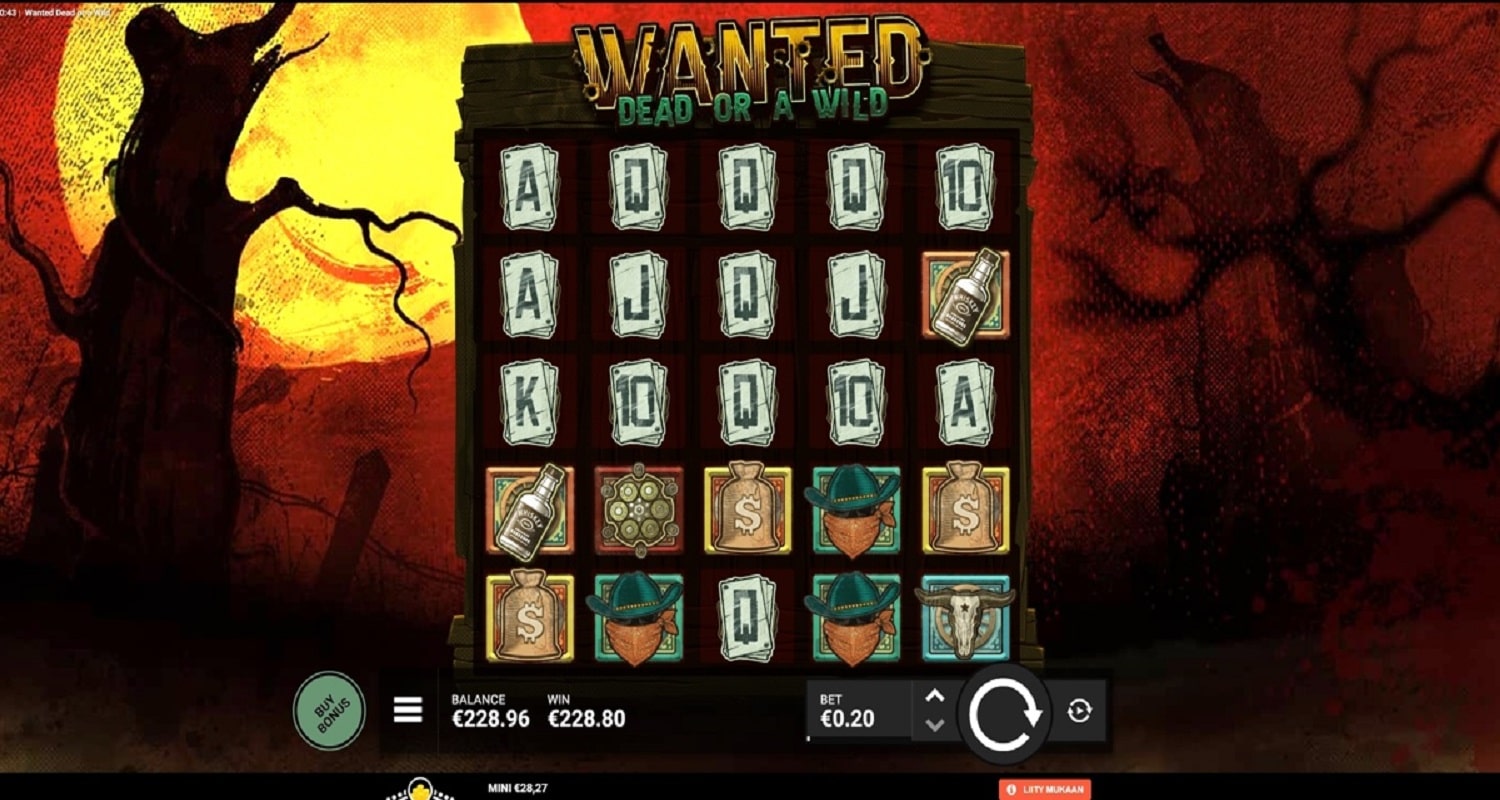 Wanted Dead Or a Wild Casino win picture by Dj Niemi 228.80€ 1144x 26.3.2023 Leovegas