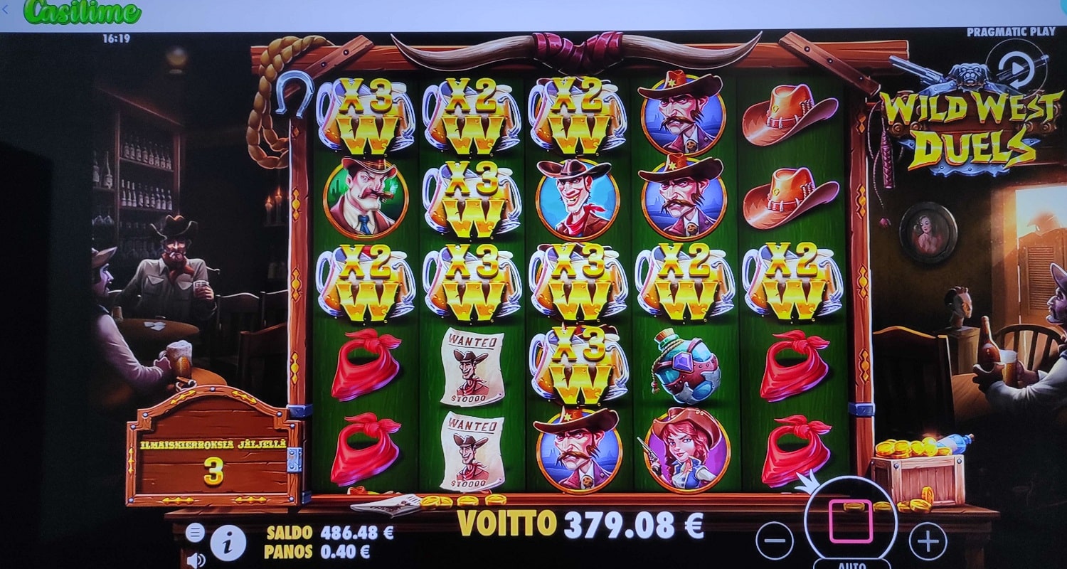 Wild West Duels Casino win picture by hakki87 379.08€ 947.7x 17.4.2023 Casilime