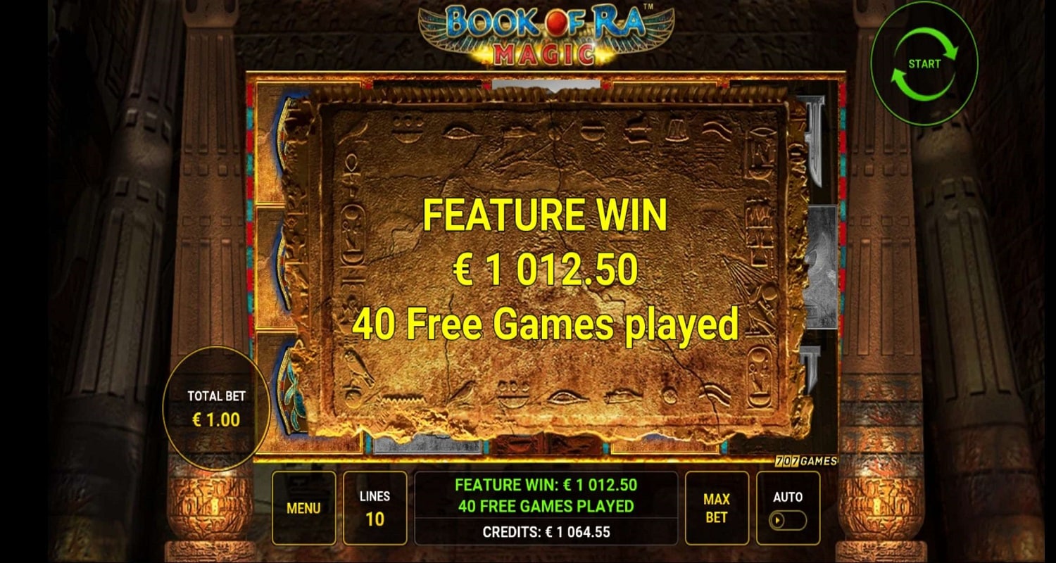 Book of Ra Magic Casino win picture by Madisr 1012.5€ 1012.5x 11.5.2023