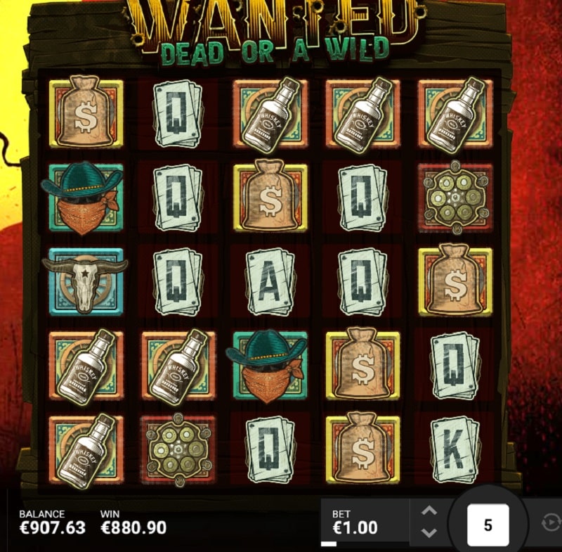 Wanted Dead Or a Wild Casino win picture by Saintketju 880.9€ 880.9x 2.5.2023