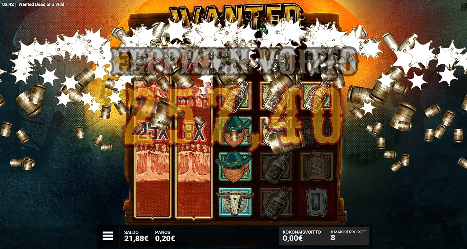 Wanted Dead Or a Wild Casino win picture by fujilwyn 257.40€ 1287x 10.5.2023