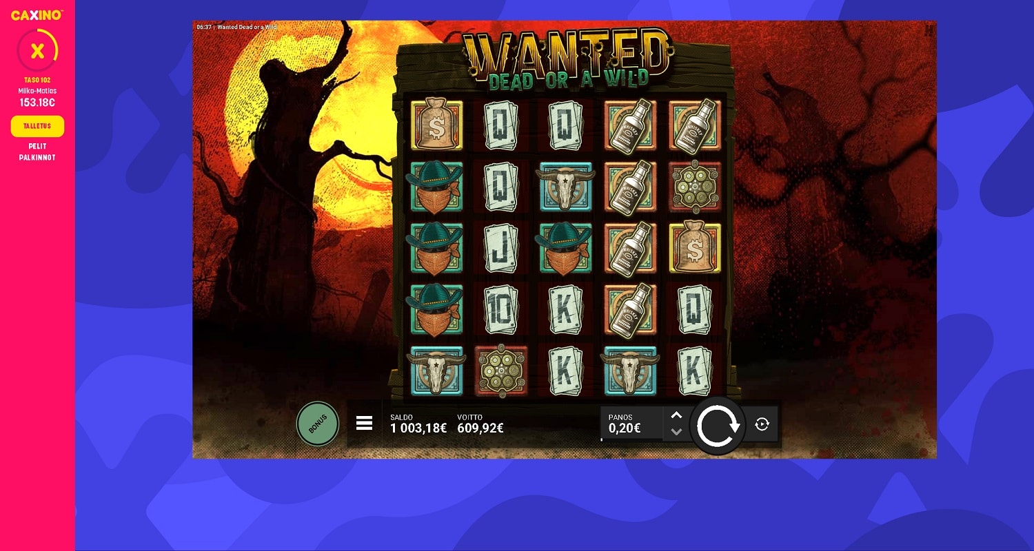 Wanted Dead Or a Wild Casino win picture by stenbergmiika 609.92€ 3049.6x 15.5.2023 Caxino